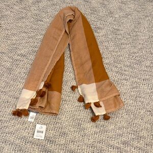 J. Jill Toffee and Cream Scarf with Tassels